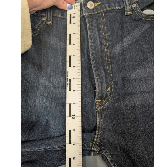 Levi's 505 Regular Fit Men 40x30 Dark Wash Indigo Stretch Straight Leg Jeans - Picture 11 of 14